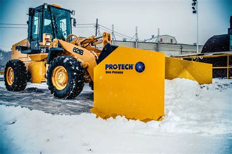 snow pusher for wheel loader